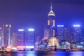 Nighttime city view of the Hong Kong Island