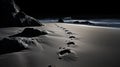 Nighttime Footprints: Monochromatic Landscapes Inspired By Native American Art
