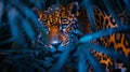 Nighttime jaguars in amazon rainforest hyperrealistic nocturnal wildlife photography