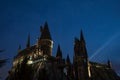 The Nighttime Lights At Hogwarts Royalty Free Stock Photo