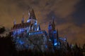 The Nighttime Lights At Hogwarts Royalty Free Stock Photo