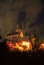 The Nighttime Lights At Hogwarts Royalty Free Stock Photo