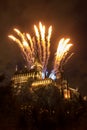 The Nighttime Lights At Hogwarts Royalty Free Stock Photo