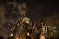 The Nighttime Lights At Hogwarts Royalty Free Stock Photo