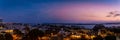 Nighttime lights of seaport village on San Diego Bay in Southern California Royalty Free Stock Photo