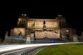 Nighttime Long Exposure Altar of Fatherland from Piazza Venezia