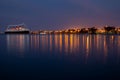 Queen Mary Ship moored at the dock in Long Beach