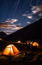 Nighttime Magic: Tent Pitched Beneath the Milky Way Galaxy