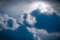 Nighttime sky with clouds, bright full moon would make a great b Royalty Free Stock Photo