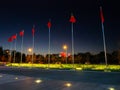 The nocturnal scene at the entrance of the Beijing Film Museum Royalty Free Stock Photo