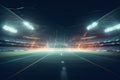 Nighttime sports backdrop Stadium football cricket blurred 3D lighting background