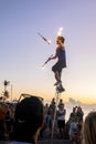 Street Juggler at Mallory Square, Key West Royalty Free Stock Photo