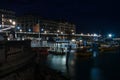 Nighttime view of a harbour