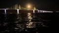 Nighttime View of Sunshine Skyway Bridge, Tampa Bay Royalty Free Stock Photo