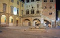 Nightview of the Comune square, Prato Royalty Free Stock Photo