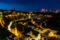 Nightview of historic town of Luxembourg