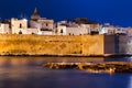 Nightview of Monopoli seaport. Italy. Royalty Free Stock Photo