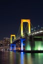 Nightview of Rainbow Bridge Royalty Free Stock Photo