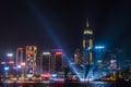 Nightview of Victoria Horbour in Hong Kong