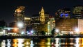 Night skyline of Boston