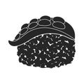 Nigiri icon in black style isolated on white background. Sushi symbol stock vector illustration. Royalty Free Stock Photo
