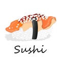 Nigiri Sushi illustration on a white background Royalty Free Stock Photo