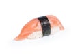 Nigiri sushi salmon with nori Royalty Free Stock Photo