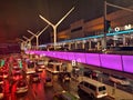 Nigt view of the busy LAX international airport