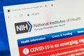 NIH.gov Web Site. Selective focus. Royalty Free Stock Photo