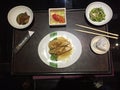 Meal at Nihonbashi Restaurant, Colombo. Traditional Japanese.