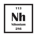Nihonium chemical element icon Royalty Free Stock Photo