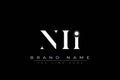 NII abstract letter logo design Royalty Free Stock Photo