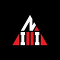 NIF triangle letter logo design with triangle shape. NIF triangle logo design monogram. NIF triangle vector logo template with red Royalty Free Stock Photo