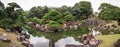 Nijo castle gardens panoramic view, kyoto, kansai, Japan Royalty Free Stock Photo