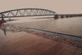 Nijmegen Bridge in the Rain: Moody Beauty of the Cityscape on a Wet Day