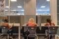 NIJMEGEN / NETHERLANDS-SEPTEMBER 13, 2019: Modern school building for children up to 12 years old. The children are busy carrying