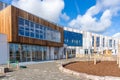 NIJMEGEN / NETHERLANDS-SEPTEMBER 13, 2019: Modern school building for children up to 12 years old. The exterior facades are sleek