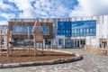 NIJMEGEN / NETHERLANDS-SEPTEMBER 13, 2019: Modern school building for children up to 12 years old. The exterior facades are sleek