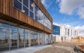 NIJMEGEN / NETHERLANDS-SEPTEMBER 13, 2019: Modern school building for children up to 12 years old. The exterior facades are sleek