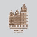 nijmegen. Vector illustration decorative design Royalty Free Stock Photo