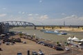 The river `Waal` at Nijmegen, Gelderland, the Netherlands.