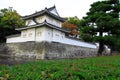 Nijo castle in colorful leaf and tree in japan