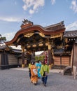 Nijo castle gate in Kyoto, Japan