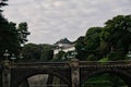 nijubashi bridge in chiyoda tokyo japan in the daytime Royalty Free Stock Photo