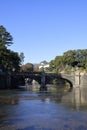 Nijubashi bridge of Edo castle Royalty Free Stock Photo