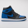 Nike Air Jordan 1 Retro High OG black and blue sneaker