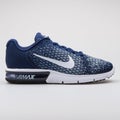 Nike Air Max Sequent 2 blue sneaker Royalty Free Stock Photo