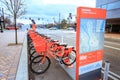 Nike Biketown bicycles renting station near World Trade Center P