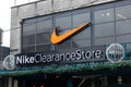 Nike Clearance store entrance logo.