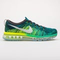 Nike Flyknit Max green and yellow sneaker